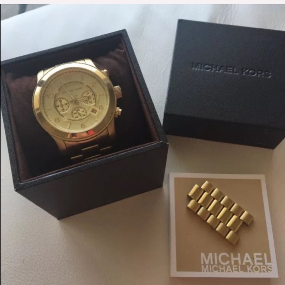 Michael Korrs Watch - gold oversize - Authentic